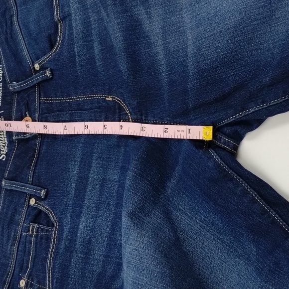 Signature Levi's Modern Capri denim jeans size 10 blue cuffed cropped short - Picture 7 of 12